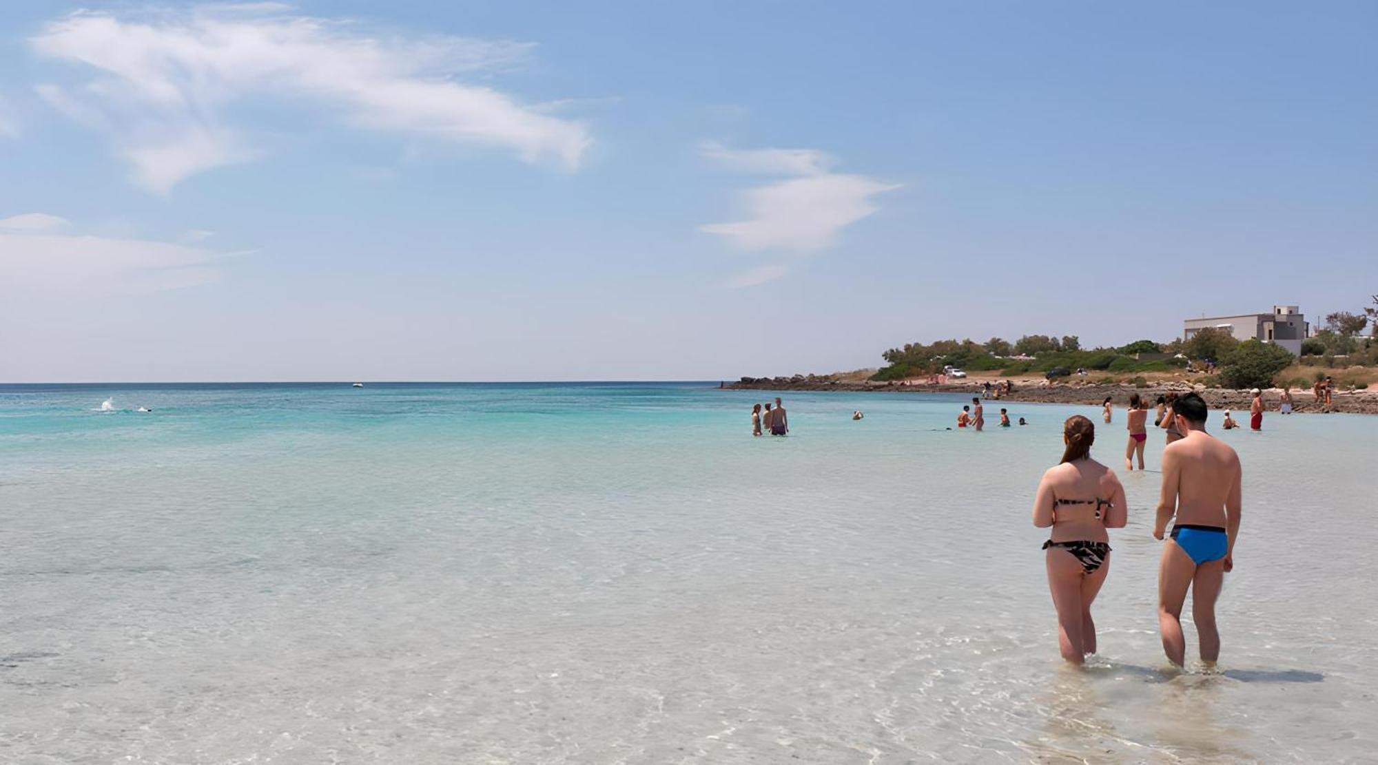 The Blue Panoramic Penthouse Villa Porto Cesareo Bagian luar foto